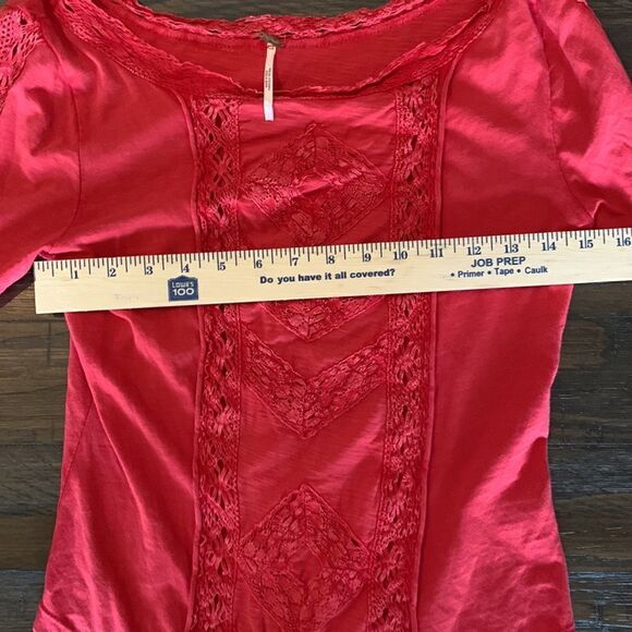 Free People Pink Boho Top size S - Picture 9 of 9